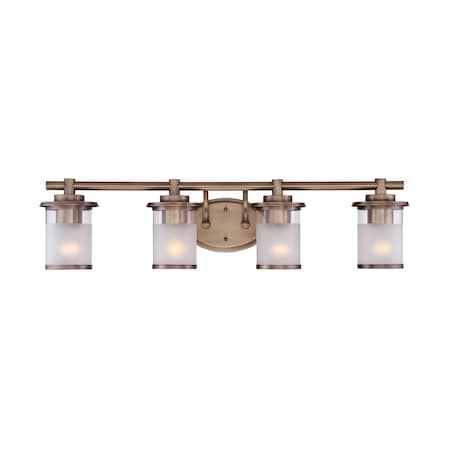 Designers Fountain Essence 32.1in 4-Light Old Satin Bronze Transitional Indoor Vanity Light 6694-OSB